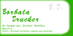 borbala drucker business card
